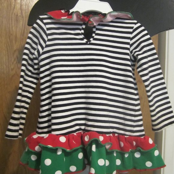 Infant Girl's Christmas Dress w/Leggins 12 M - Picture 2 of 4